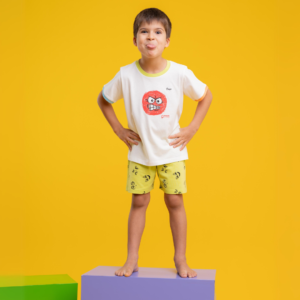 Pijama Infantil masculino personalizado de malha – Coleção Emoções