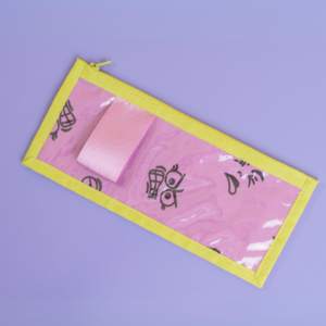 Necessaire roxa compacta personalizada para escova de dentes e higiene – Multiuso - Coleção Emoções