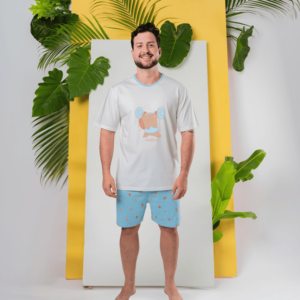 Pijama Gola Redonda Capyvárias