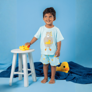 Pijama Curto Gola Redonda Pato