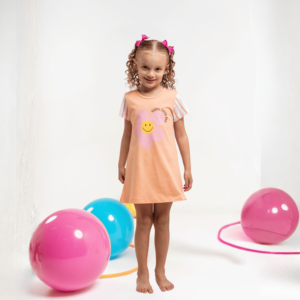 Camisola infantil feminina personalizada de malha – Coleção Happy