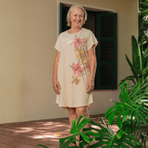 Camisão feminino personalizado de malha – Coleção Orquídeas