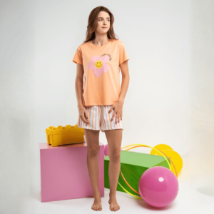 Babydoll feminino personalizado de malha com blusa T-shirt –  Coleção Happy