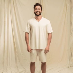Pijama masculino personalizado de malha 100% algodão - Pijama confortável - Coleção Deluxe